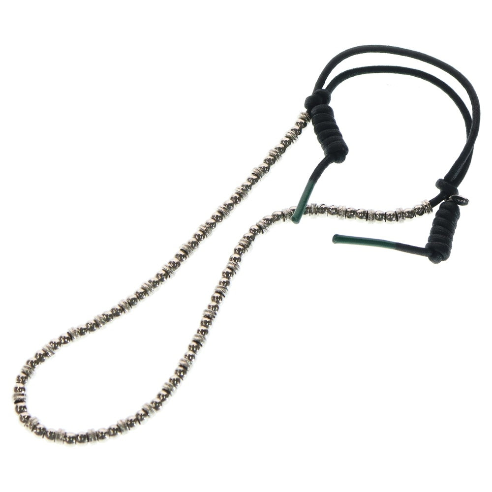 TOGA VIRILIS(トーガ ビリリース) METAL BEADS NECKLACE ロゴ刻印 メタルビーズ ネックレス シルバー