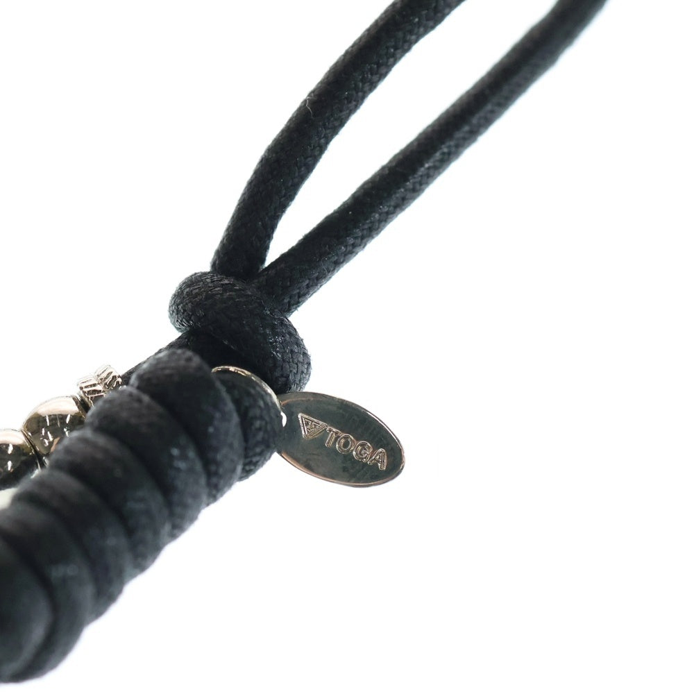 TOGA VIRILIS(トーガ ビリリース) METAL BEADS NECKLACE ロゴ刻印 メタルビーズ ネックレス シルバー