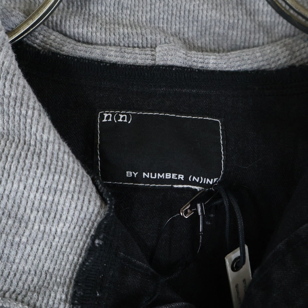 n(n) by NUMBER (N)INE(エヌエヌバイナンバーナイン) スター刺繍 フーデッド ウエスタンデニムシャツ ブラック BH3NNS002