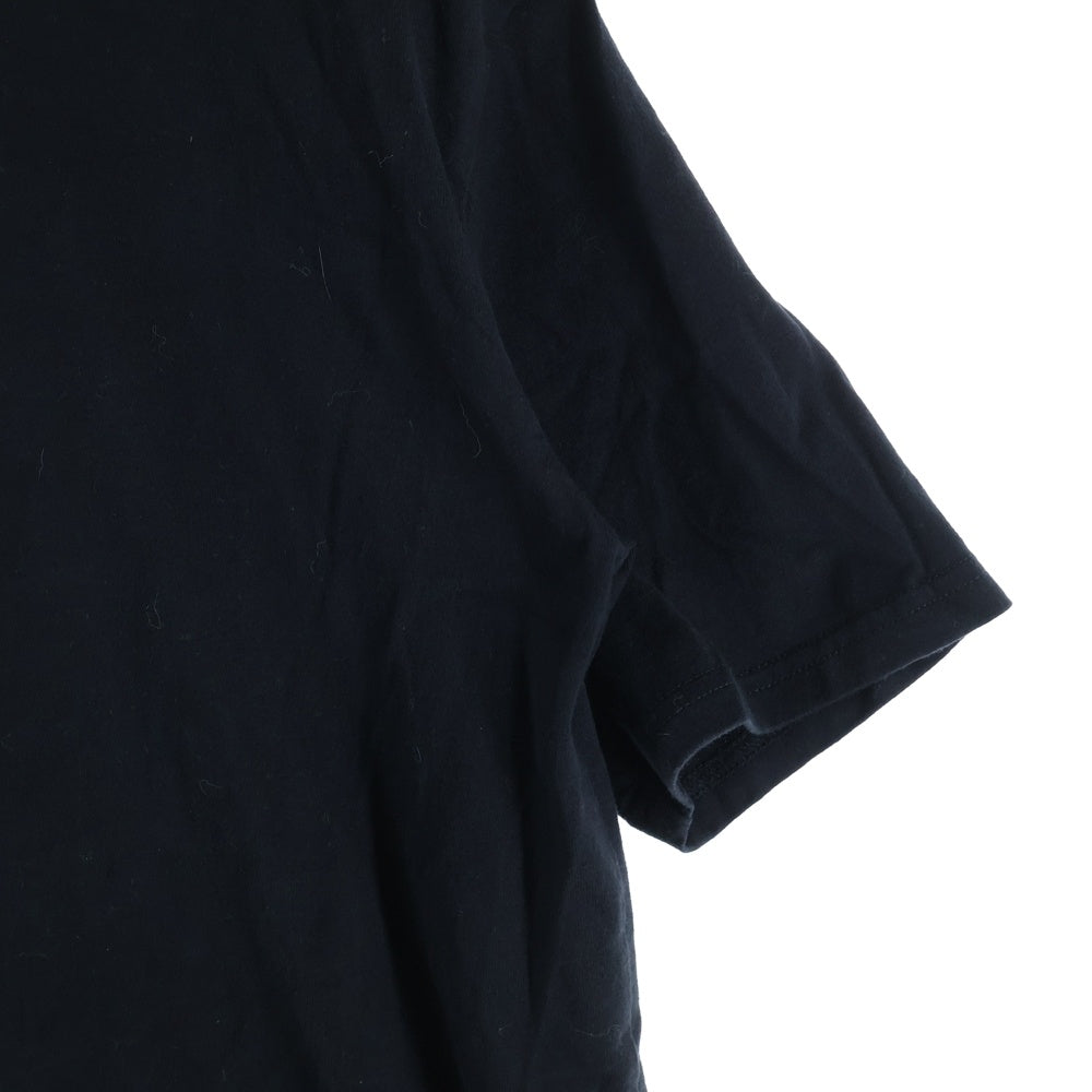 NUMBER (N)INE(ナンバーナイン) 裾チェックレイヤード 半袖フーデッドTシャツ ブラック