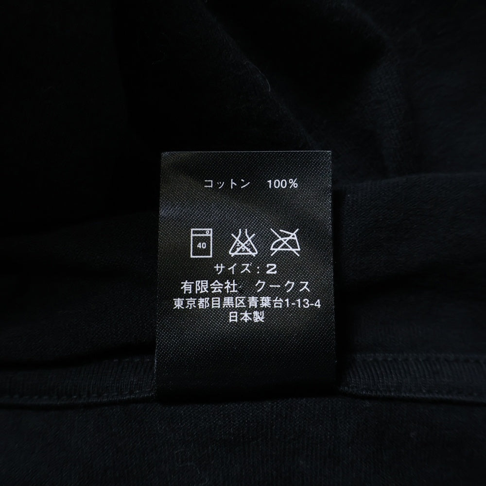 NUMBER (N)INE(ナンバーナイン) 裾チェックレイヤード 半袖フーデッドTシャツ ブラック