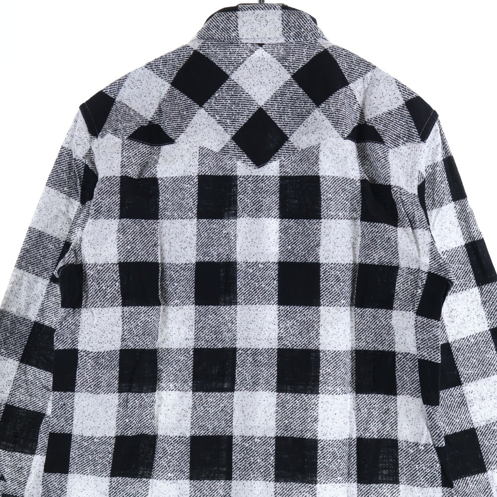 n(n) by NUMBER (N)INE(エヌエヌバイナンバーナイン) チェック柄 コットン 長袖ウエスタンシャツ ブラック/ホワイト