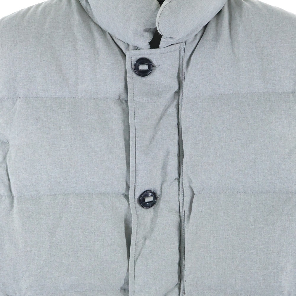 theory(セオリー) ボタンデザイン ナイロン ジップアップダウンベスト ジャケット グレー 02-1302001