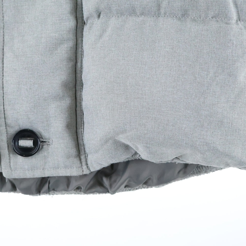 theory(セオリー) ボタンデザイン ナイロン ジップアップダウンベスト ジャケット グレー 02-1302001