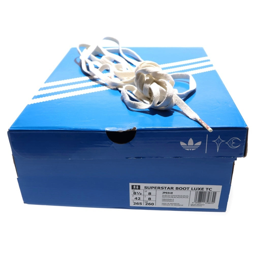 adidas Originals(アディダスオリジナルス) ×THUG CLUB SUPERSTAR BOOT LUXE サグクラブ スーパースター リュクス ミッドカットスニーカー レッド/ホワイト US8.5/26.5cm JP6518