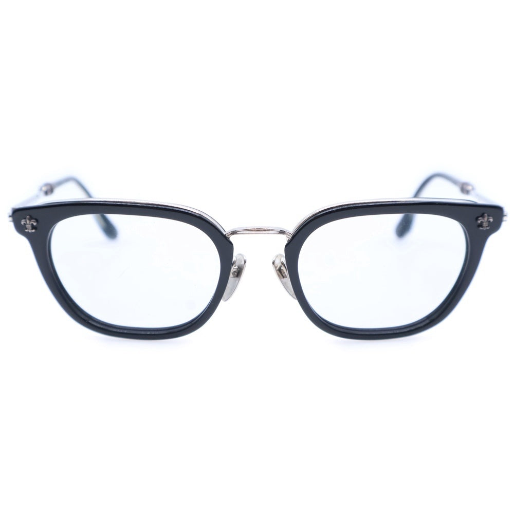 CHROME HEARTS(クロムハーツ) STRAPADICTOME ストゥラパディクトム スクエアフレーム ウェリントンサングラス 眼鏡 ブラック/シルバー