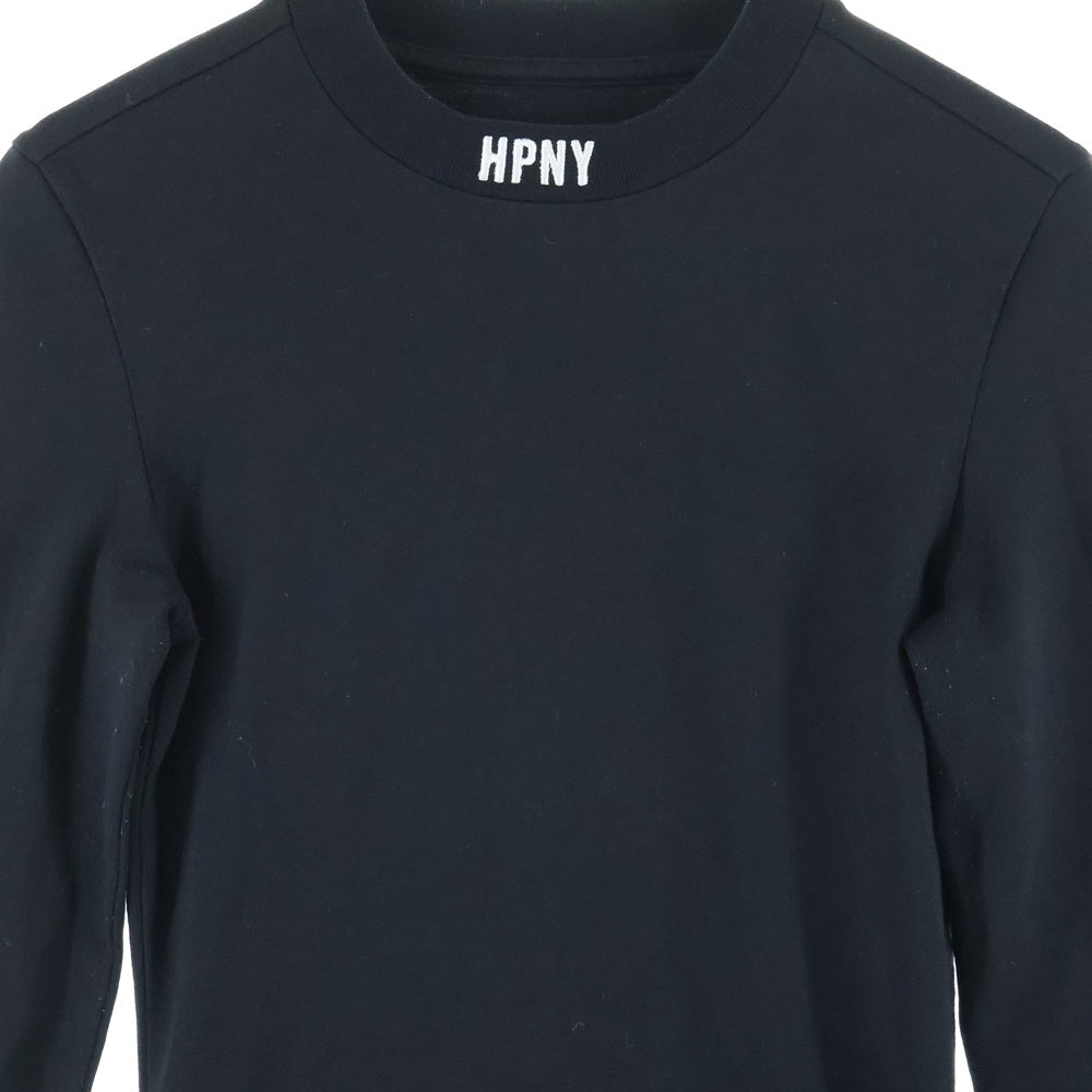 HERON PRESTON(ヘロンプレストン) MINI DRESS ロゴパッチ コットンポリ ミニドレス ブラック レディース HWDE001C99JER001