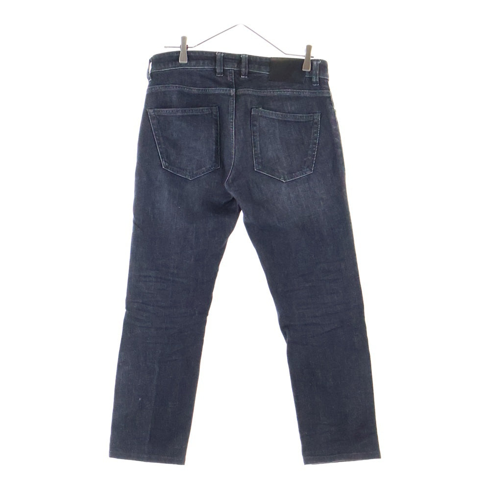 C+(シープラス) イタリア製 コットンストレッチ ボタンフライ デニムパンツ ブラック