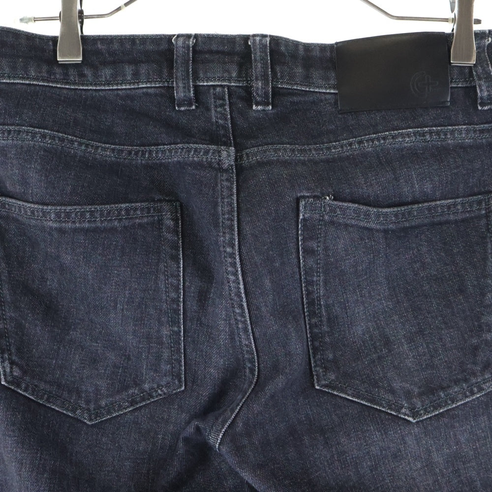 C+(シープラス) イタリア製 コットンストレッチ ボタンフライ デニムパンツ ブラック