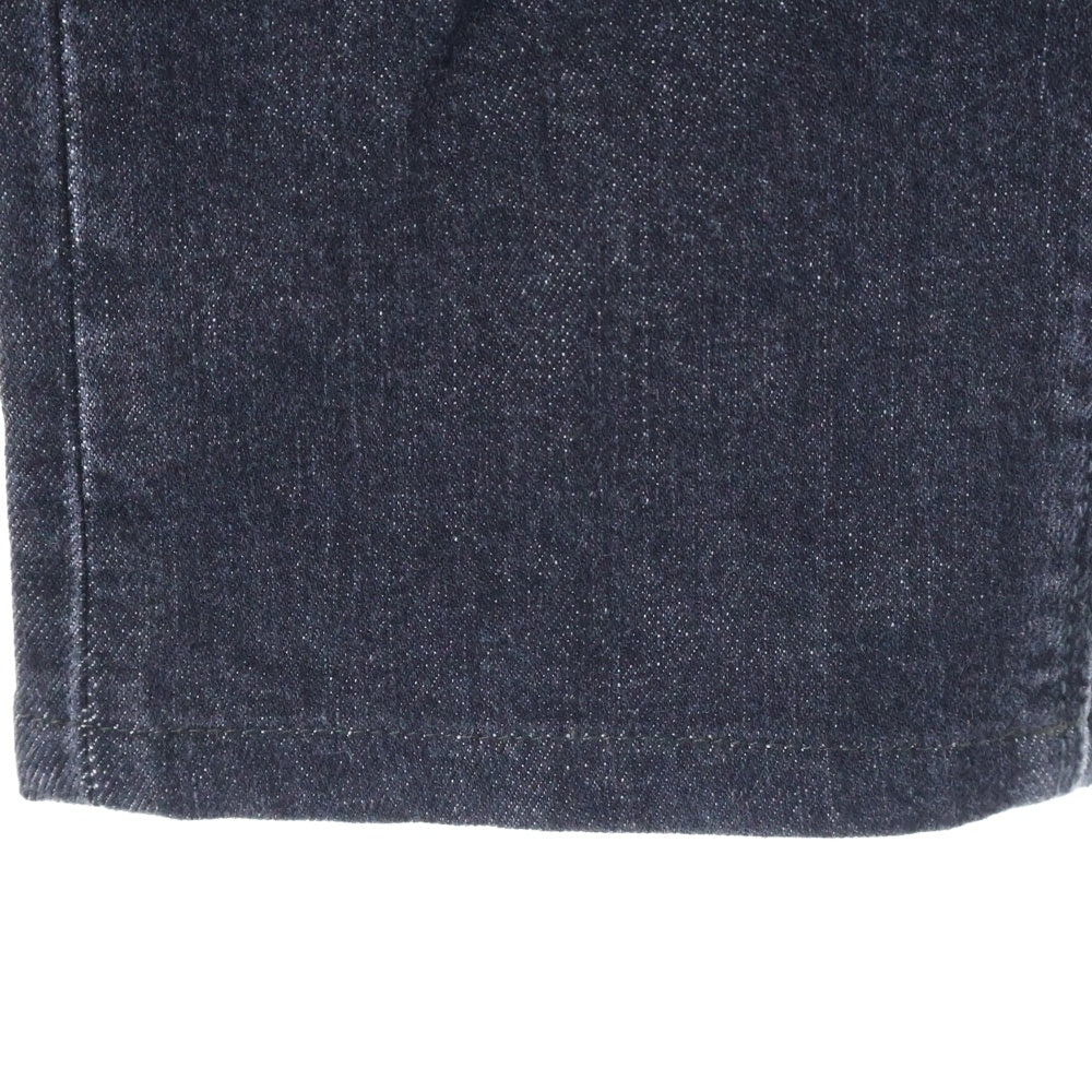 C+(シープラス) イタリア製 コットンストレッチ ボタンフライ デニムパンツ ブラック