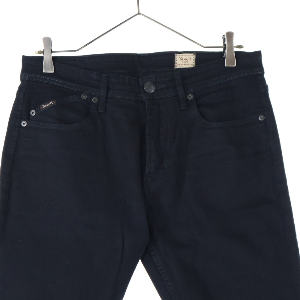 YANUK(ヤヌーク) VINCENT II スリムテーパード コットンストレッチ ジップフライ デニムパンツ ブラック 57203012