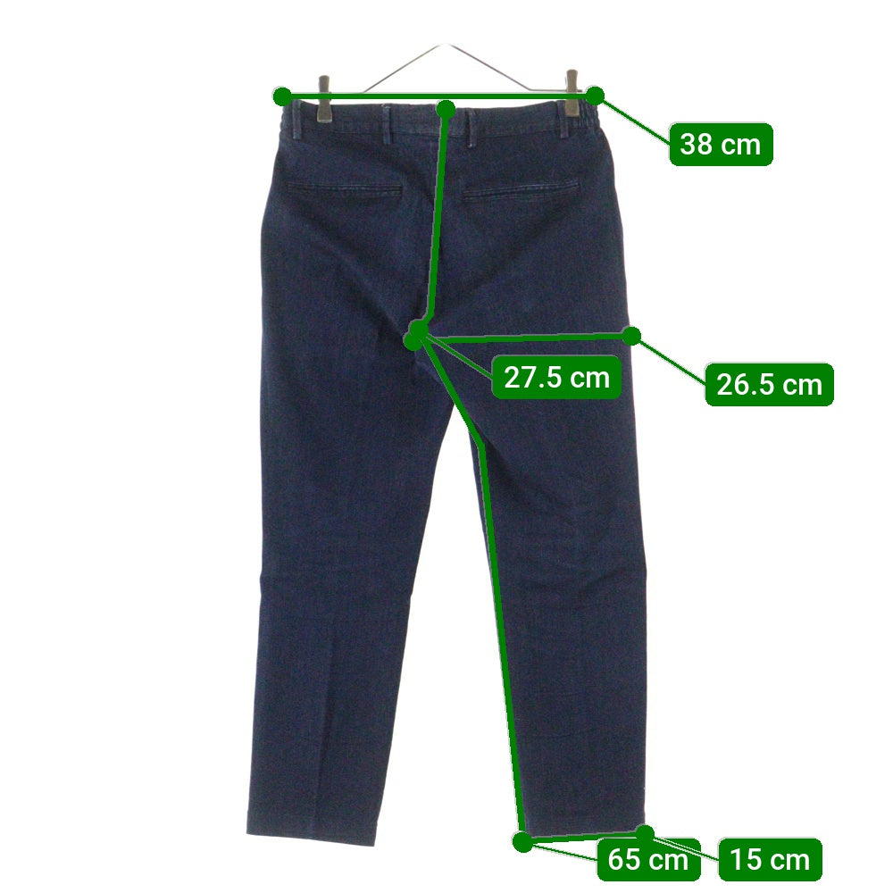 giabsarchivio(ジャブスアルキヴィオ) 17AW MASACCIO イタリア製 コットンストレッチ ジップフライ デニムパンツ インディゴ A1405ST