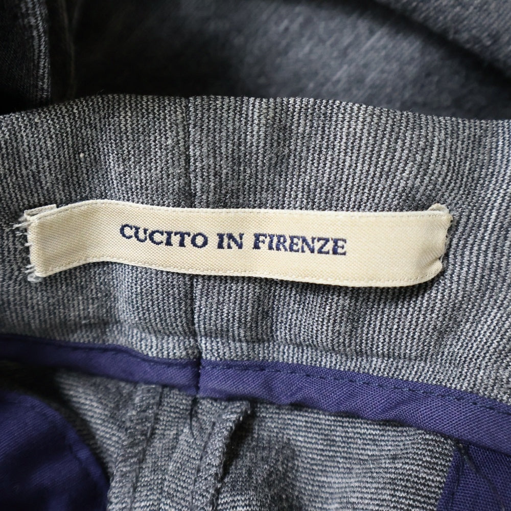 NO BRAND(ノーブランド) giabsarchivio ジャブスアルキヴィオ SPACE-FIT 17A TIZIANO スペースフィット レーヨンナイロン ワンタック イージーパンツ グレー A5960