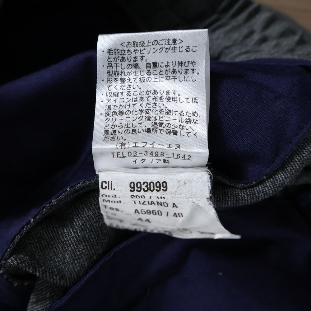 NO BRAND(ノーブランド) giabsarchivio ジャブスアルキヴィオ SPACE-FIT 17A TIZIANO スペースフィット レーヨンナイロン ワンタック イージーパンツ グレー A5960