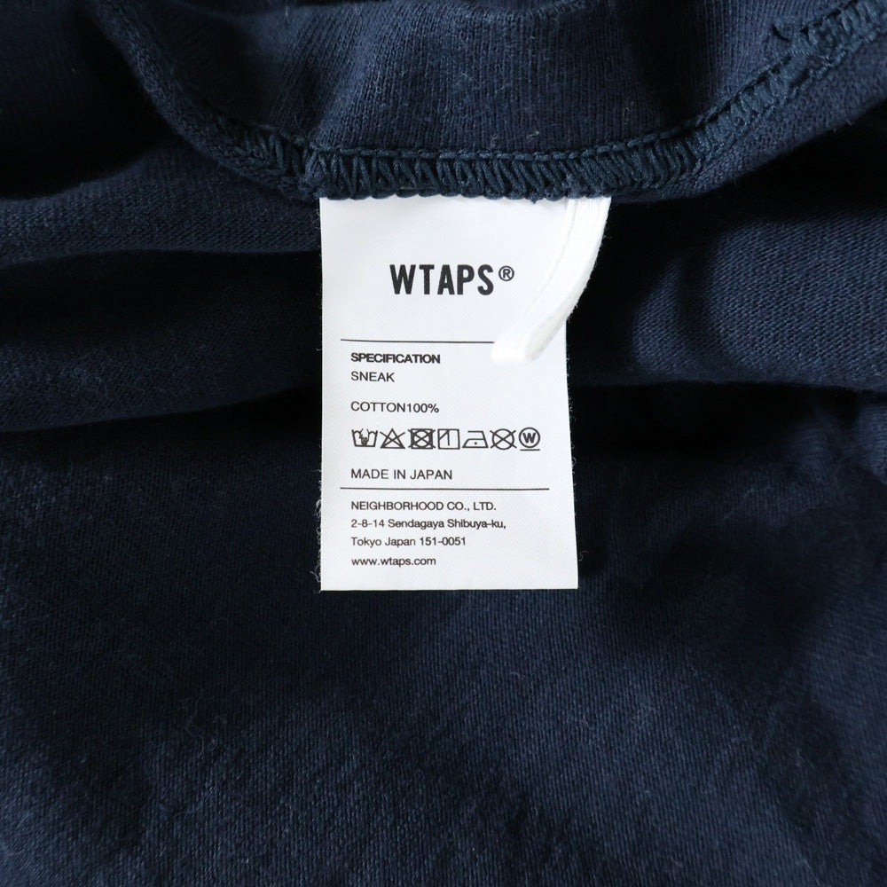 WTAPS(ダブルタップス) FORTLESS 両面ロゴデザイン クルーネック カッソー 半袖Tシャツ ネイビー 251ATDT-STM03S