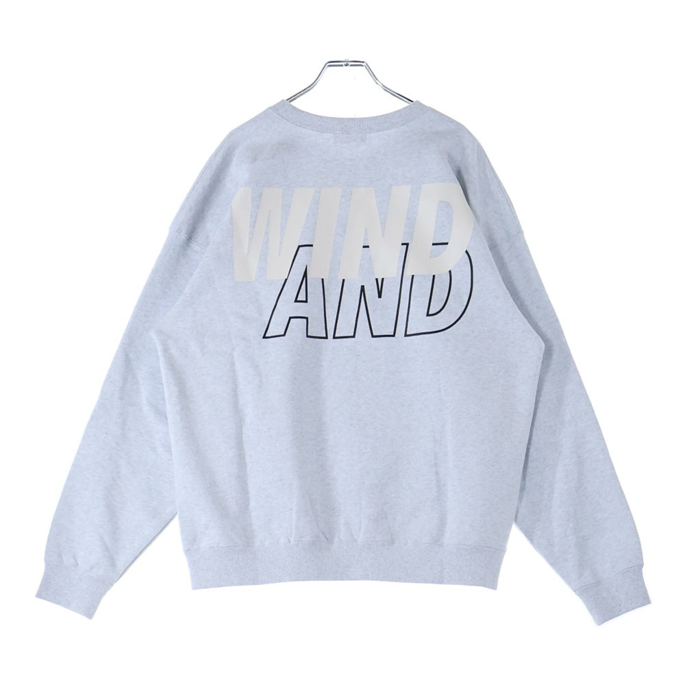 WIND AND SEA(ウィンダンシー) 22AW SEA CREW NECK BLACK シー 両面ロゴデザイン クルーネック スウェット トレーナー グレー WDS-O-OSS-26-Q1-CS-01