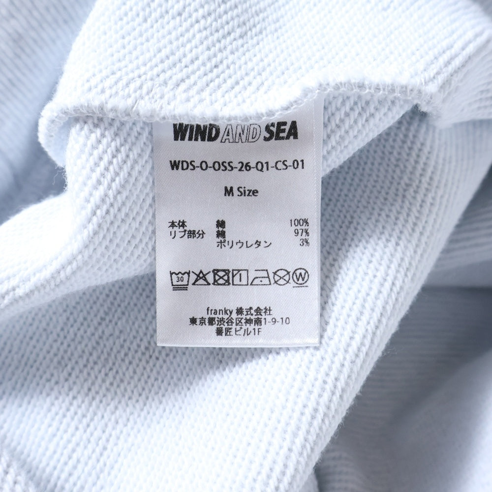 WIND AND SEA(ウィンダンシー) 22AW SEA CREW NECK BLACK シー 両面ロゴデザイン クルーネック スウェット トレーナー グレー WDS-O-OSS-26-Q1-CS-01
