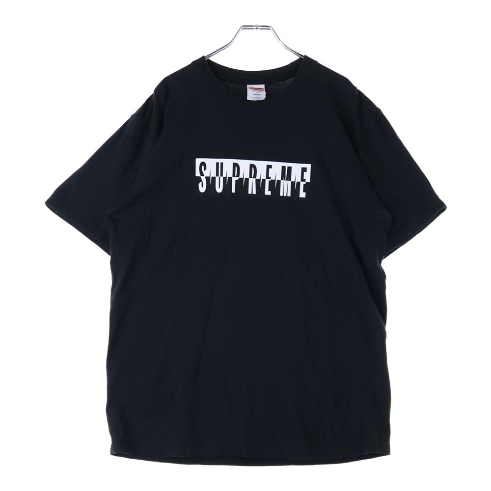 SUPREME(シュプリーム) 25AW Split Tee スプリット フロントロゴデザイン クルーネック カッソー 半袖Tシャツ ブラック