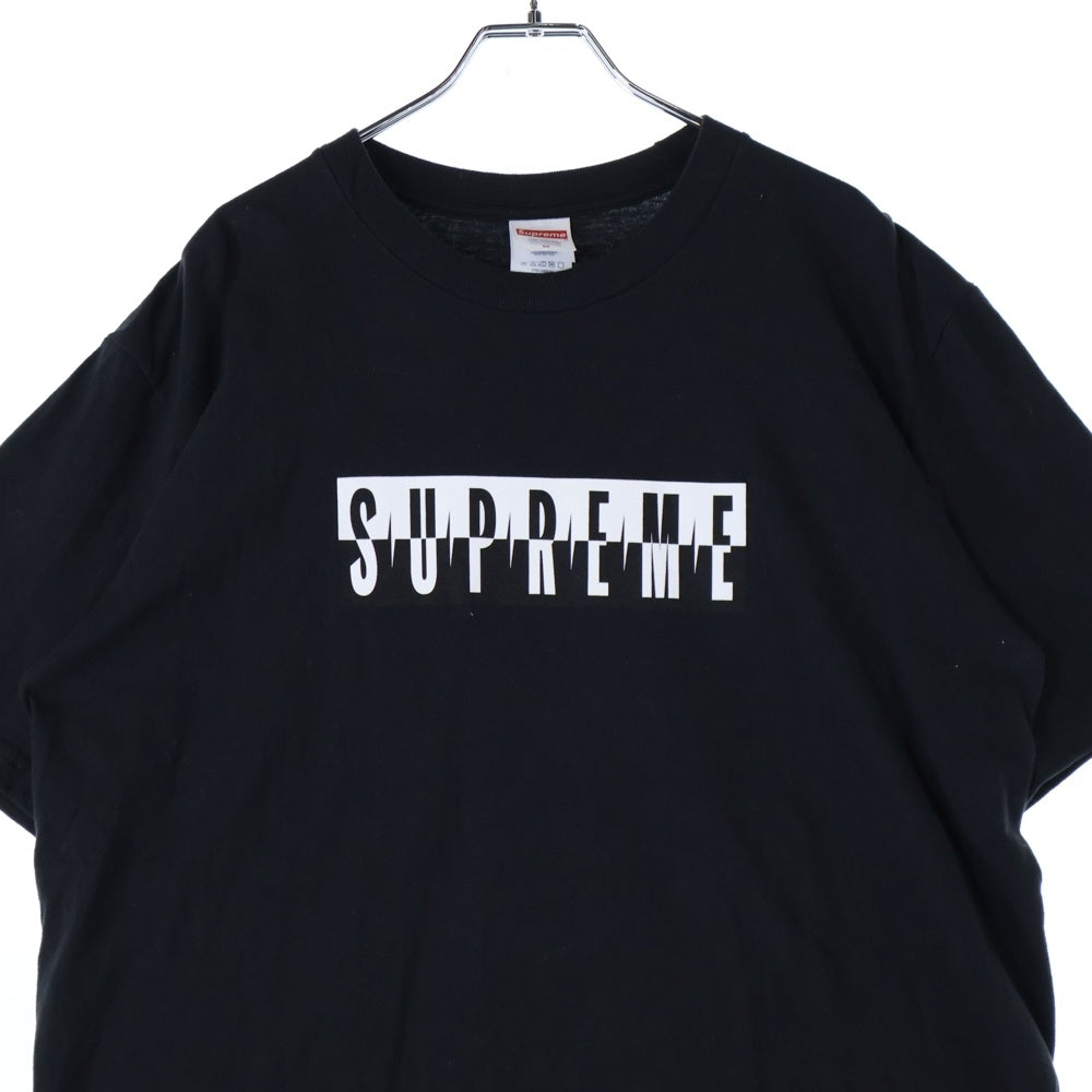 SUPREME(シュプリーム) 25AW Split Tee スプリット フロントロゴデザイン クルーネック カッソー 半袖Tシャツ ブラック