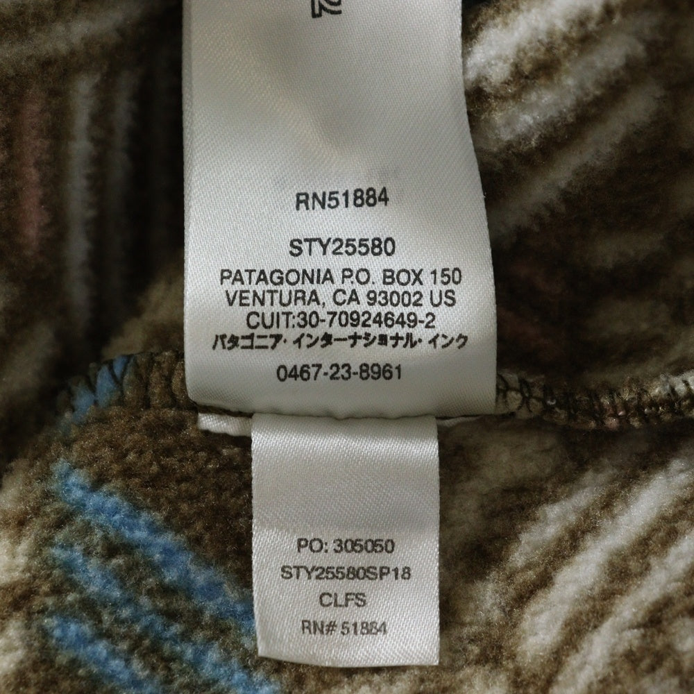 PATAGONIA(パタゴニア) 18SS ライトウェイト シンチラ スナップT プルオーバー フリースジャケット マルチカラー 25580SP18