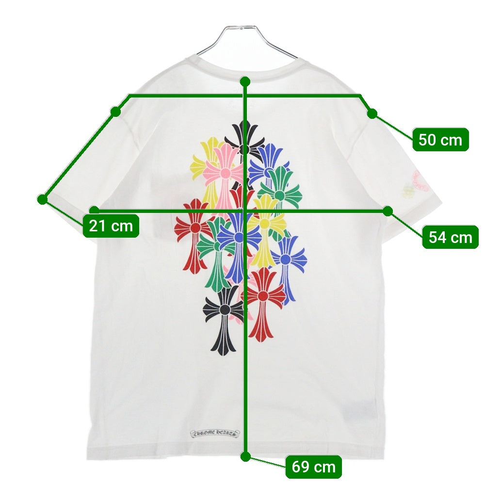 CHROME HEARTS(クロムハーツ) MLTCOL CEM CRS マルチセメタリークロスプリント 半袖Tシャツ カットソー ホワイト