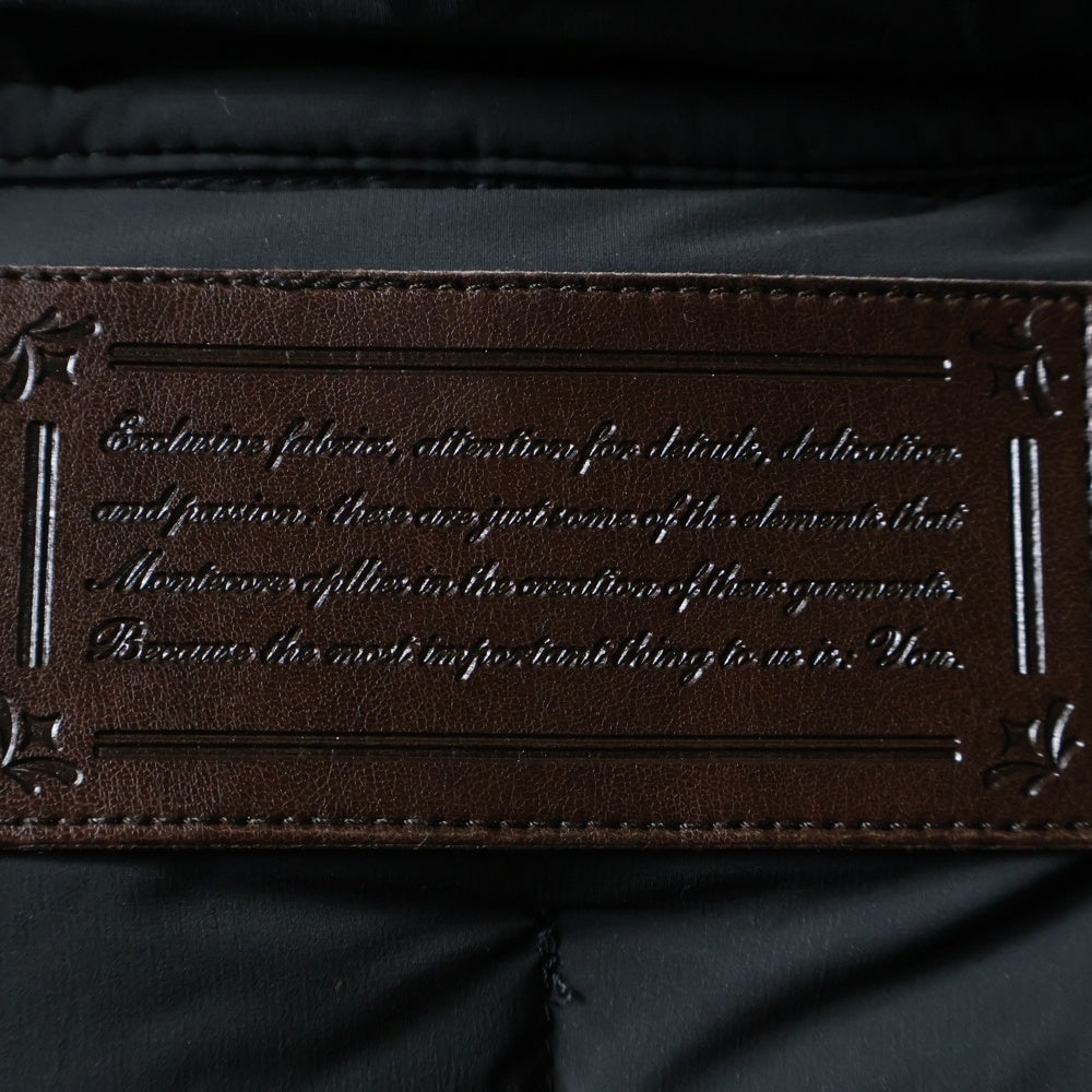 NO BRAND(ノーブランド) MONTECORE モンテコーレ ルーマニア製 ジップアップ フーデッドダウンジャケット ダークグリーン