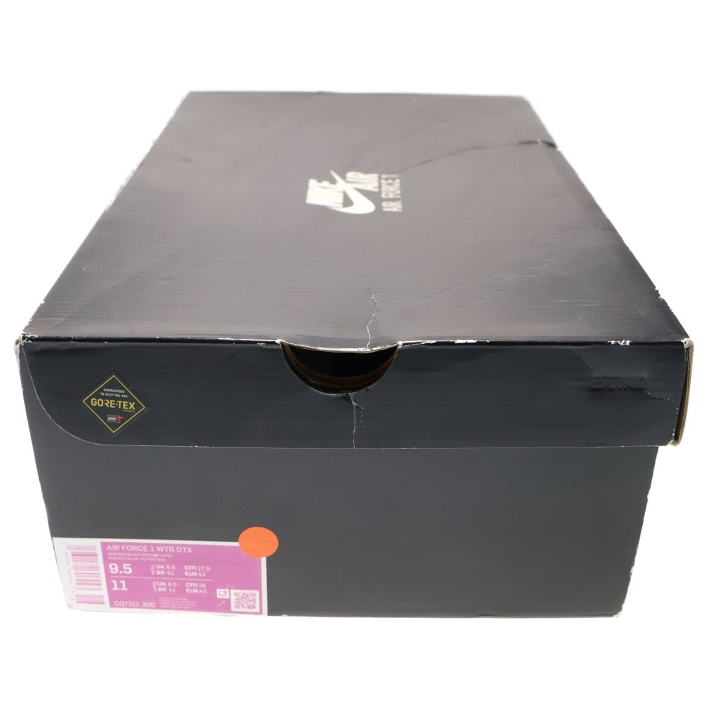 NIKE(ナイキ) AIR FORCE 1 HIGH WINTER GORE-TEX SEQUIOA エアフォース1 ウィンター ゴアテックス セコイア ハイカットスニーカー ブラック/カーキ US9.5/27.5cm CQ7211-300