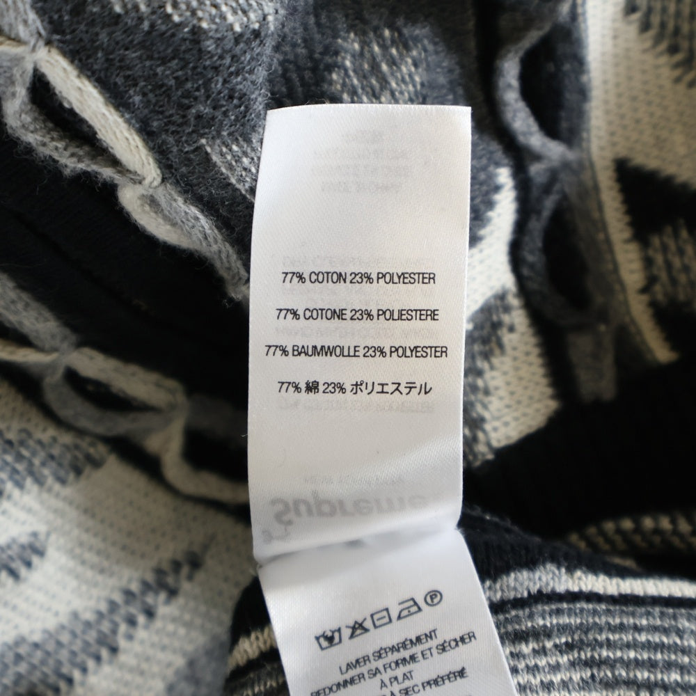 SUPREME(シュプリーム) 22SS Abstract Textured Zip Up Polo アブストラクトテクスチャー ジップアップポロ ニット半袖ポロシャツ グレー/ブラック