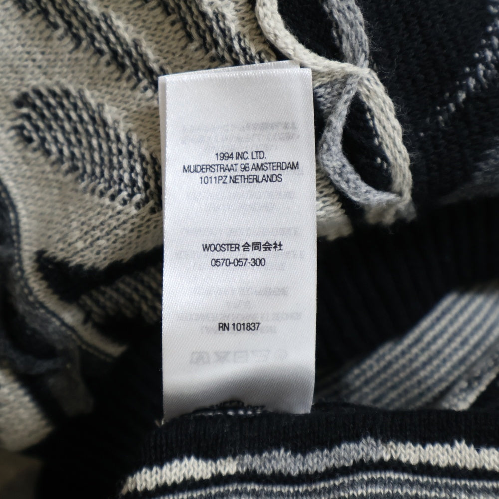 SUPREME(シュプリーム) 22SS Abstract Textured Zip Up Polo アブストラクトテクスチャー ジップアップポロ ニット半袖ポロシャツ グレー/ブラック