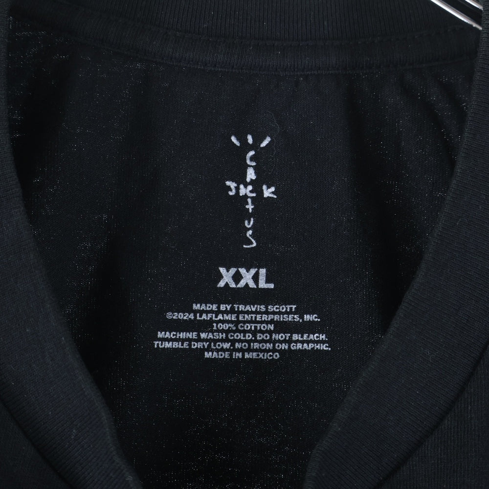 Cactus Jack(カクタスジャック) 24SS FREE THE RAGE TEE #2 フリーザレイジ フロントプリントTシャツ 半袖クルーネックカットソー ブラック