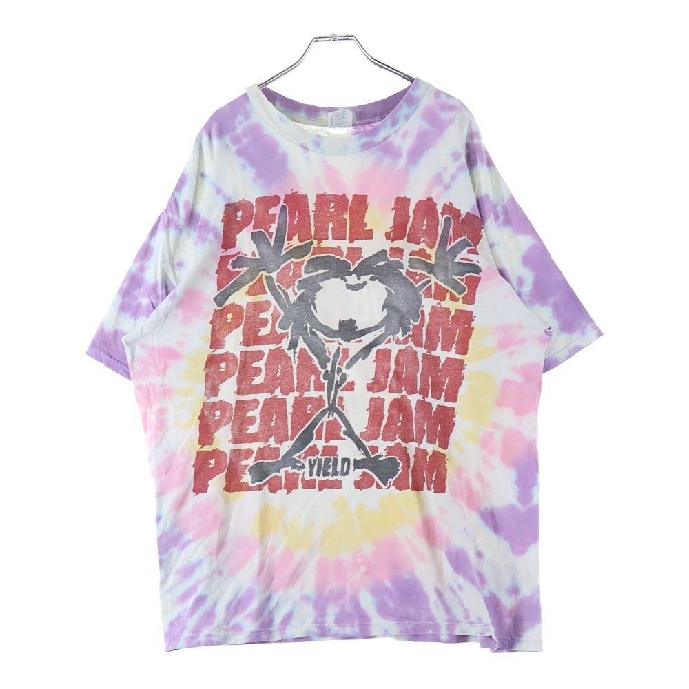 VINTAGE(ヴィンテージ) 90S VINTAGE PEARL JAM YIELD TOUR 1998 TYE DYE TEE ヴィンテージ パールジャム イールドツアー タイダイ フロントプリント半袖Tシャツ マルチカラー