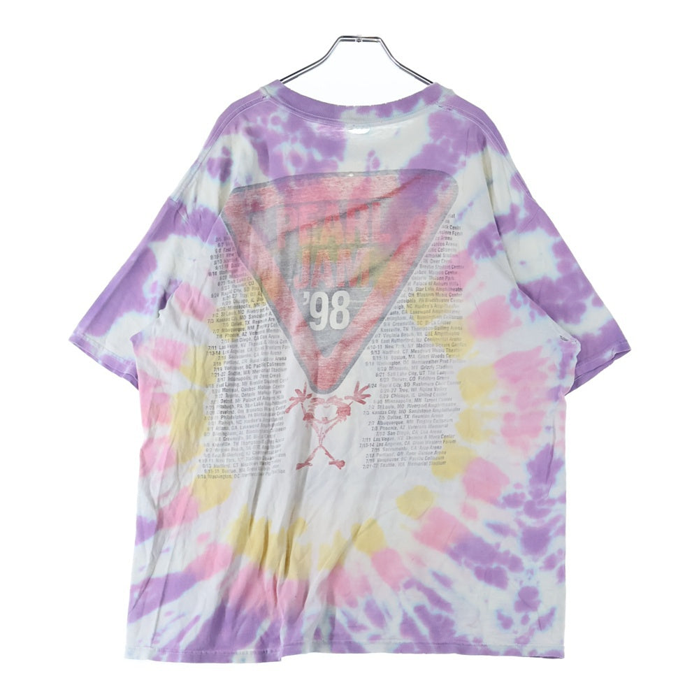 VINTAGE(ヴィンテージ) 90S VINTAGE PEARL JAM YIELD TOUR 1998 TYE DYE TEE ヴィンテージ パールジャム イールドツアー タイダイ フロントプリント半袖Tシャツ マルチカラー