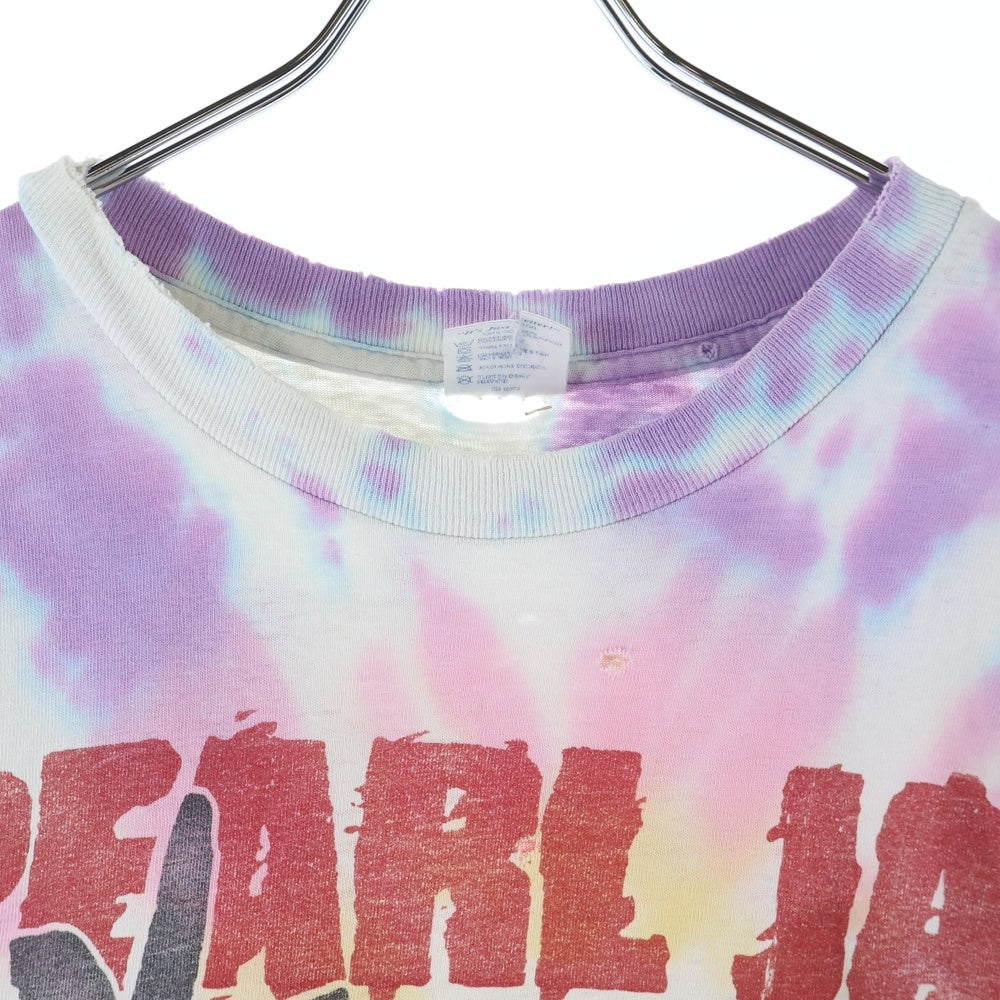 VINTAGE(ヴィンテージ) 90S VINTAGE PEARL JAM YIELD TOUR 1998 TYE DYE TEE ヴィンテージ パールジャム イールドツアー タイダイ フロントプリント半袖Tシャツ マルチカラー