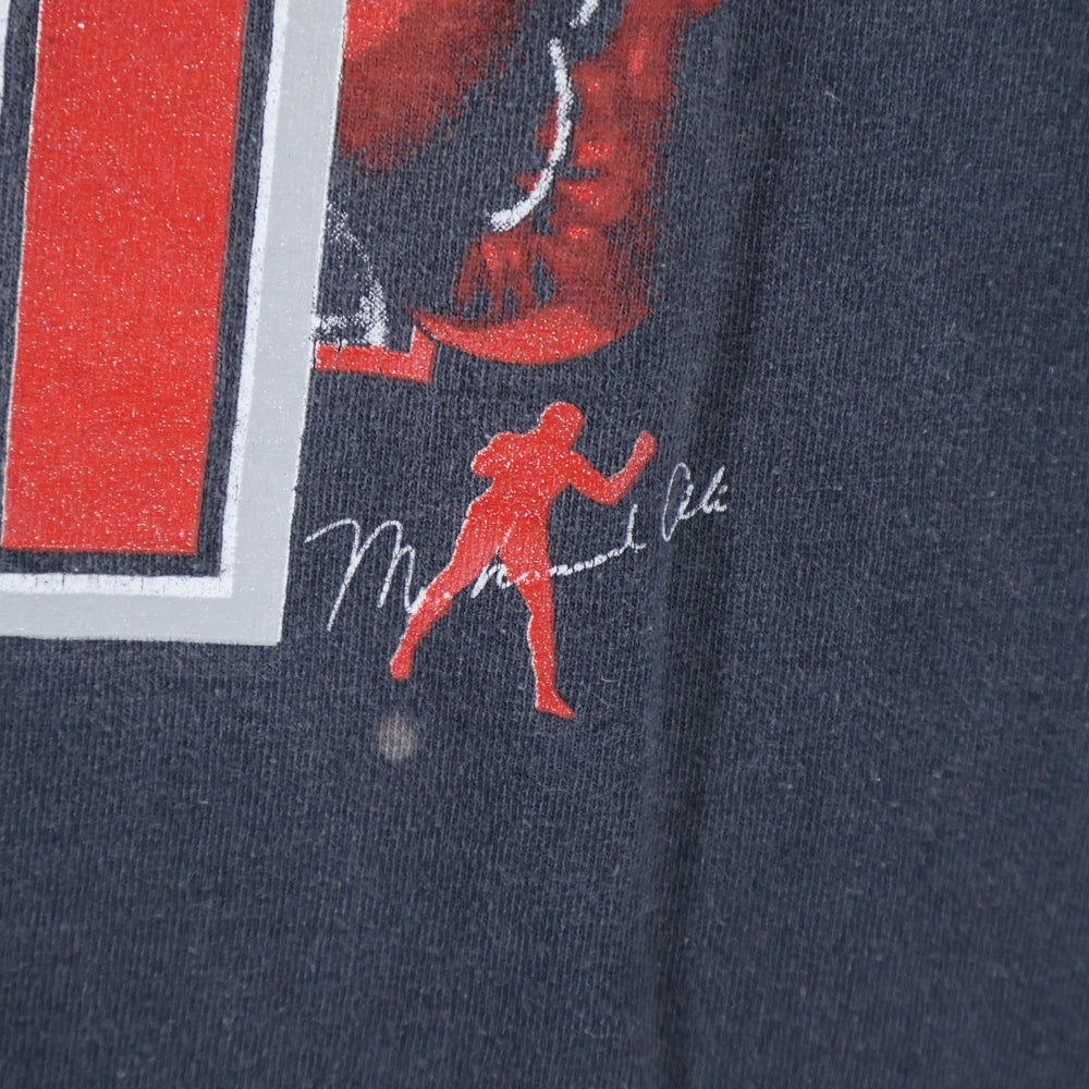 VINTAGE(ヴィンテージ) 90S VINTAGE MUHAMMAD ALI TEE NNUTMEGタグ 両面プリントTシャツ 半袖クルーネックカットソー ブラック