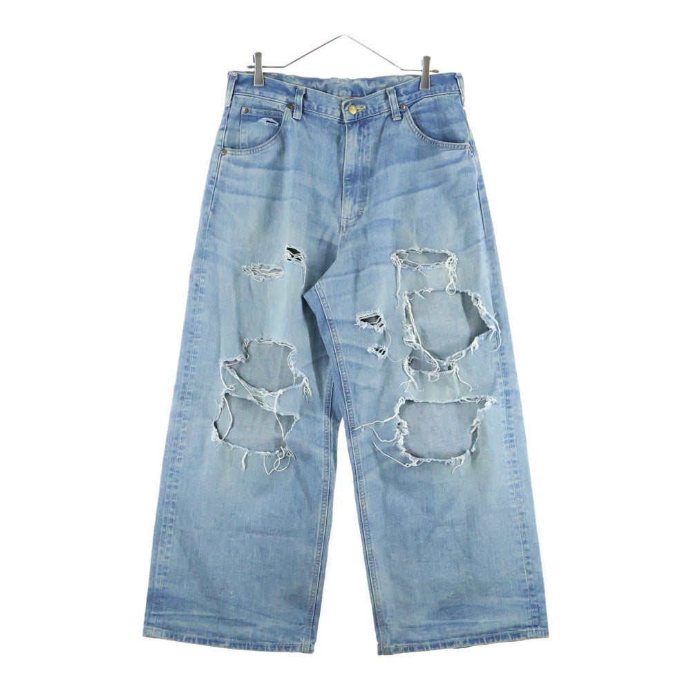 LEE(リー) 24SS BEAMS別注 CRUSH BAGGY DENIM PANTS クラッシュ加工 バギーデニムパンツ インディゴ LB0545