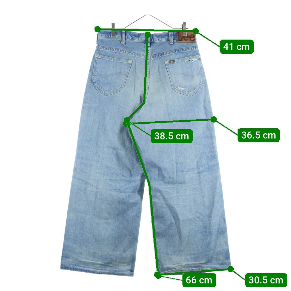 LEE(リー) 24SS BEAMS別注 CRUSH BAGGY DENIM PANTS クラッシュ加工 バギーデニムパンツ インディゴ LB0545