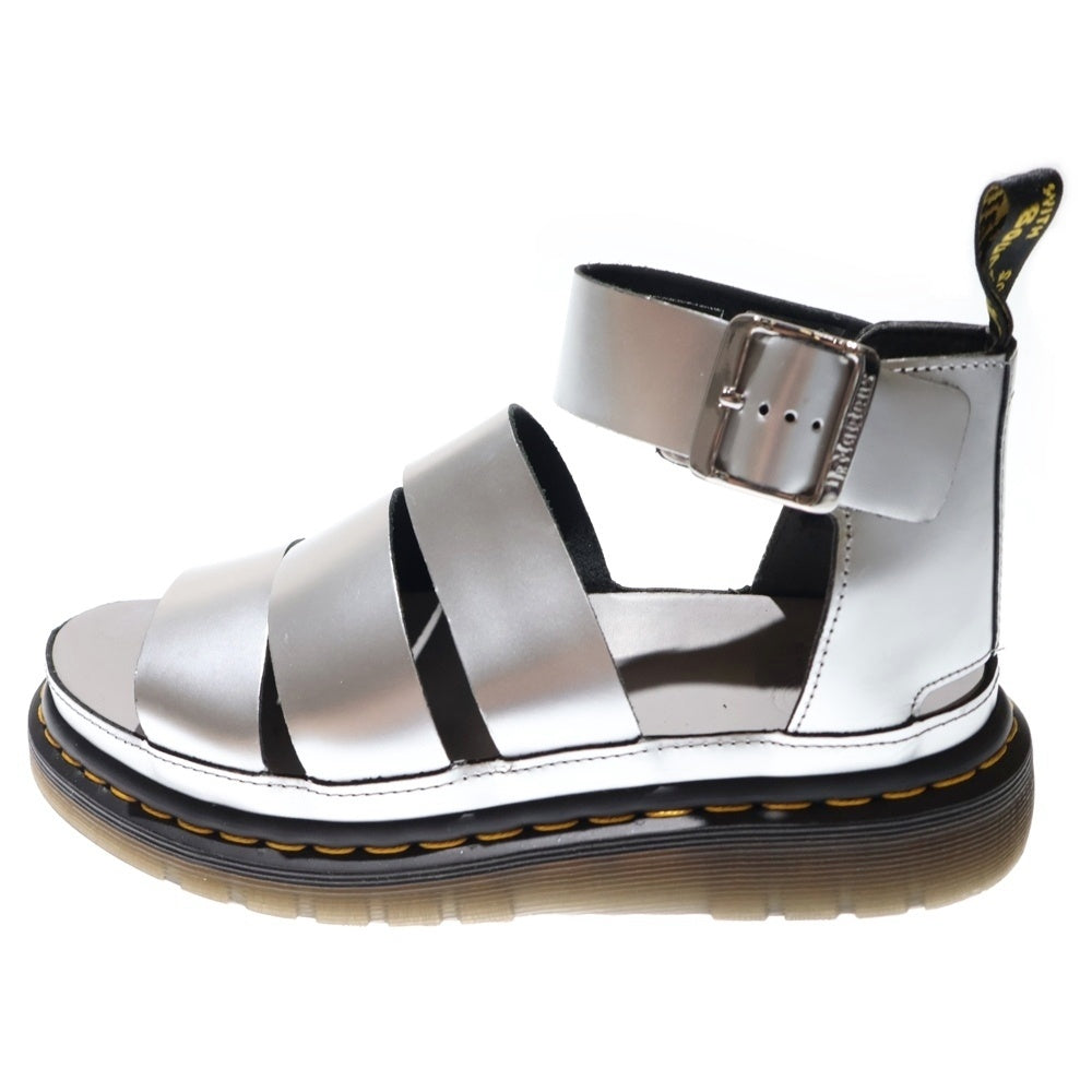 Dr.Martens(ドクターマーチン) CLARISSA 2 クラリッサ メタリック加工 レザーストラップ サンダル レディース シルバー 26687972
