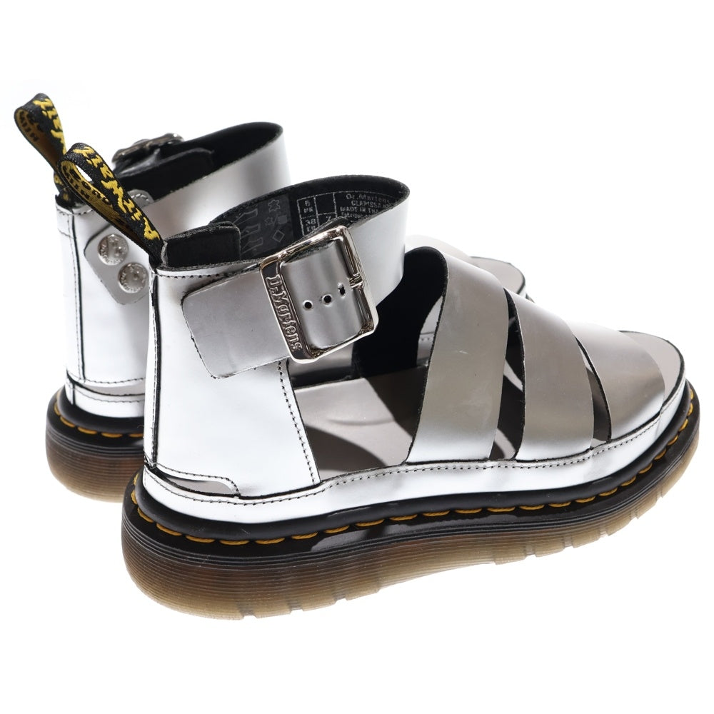 Dr.Martens(ドクターマーチン) CLARISSA 2 クラリッサ メタリック加工 レザーストラップ サンダル レディース シルバー 26687972