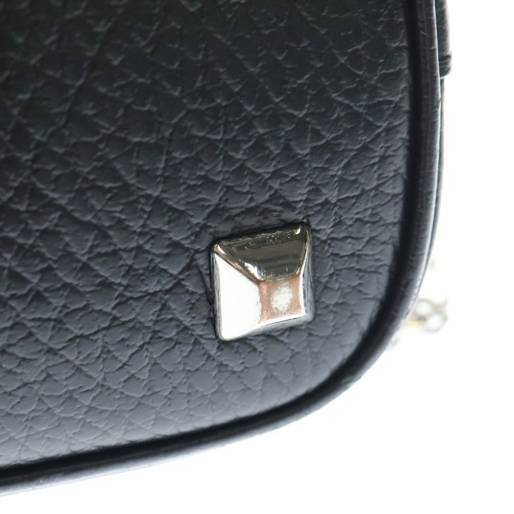 Maison Margiela 11(メゾンマルジェラ11) 5AC 2WAYバッグ ハンドバッグ チェーンショルダーバッグ ブラック レザー シルバー金具 S56WG0081