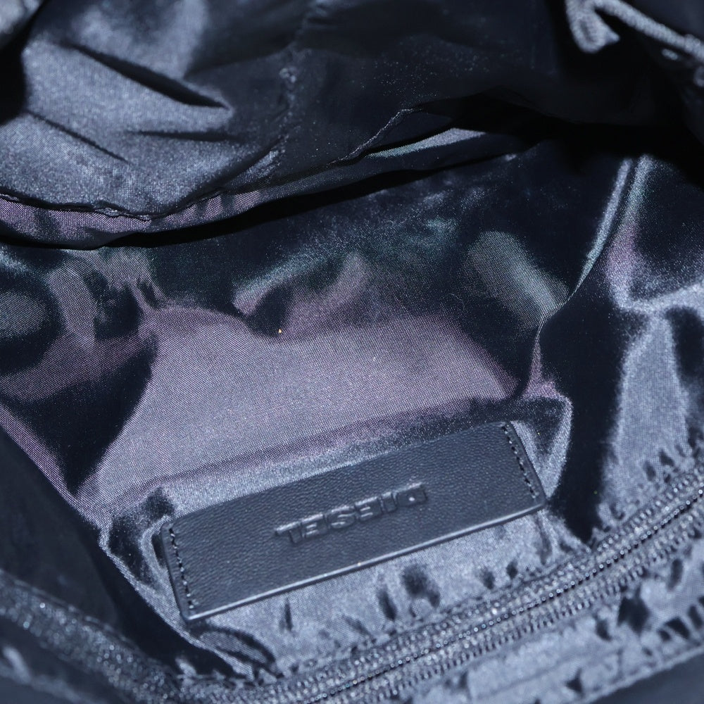 DIESEL(ディーゼル) REBUTYA ME CROSSBODY リブティア ロゴデザインプレート ショルダーバッグ ブラック DIE-L-A-D8-408