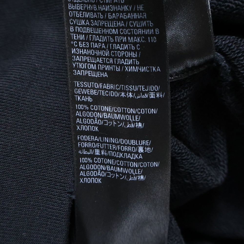 BALENCIAGA(バレンシアガ) Destroyed Logo-Print Hoodie ロゴプリント デストロイフーディ プルオーバースウェットパーカー ブラック 729361 TNVL2