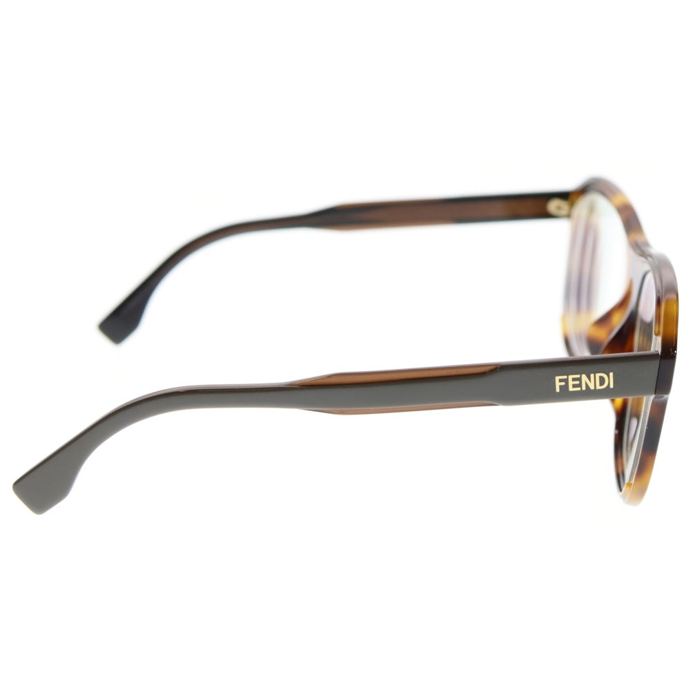 FENDI(フェンディ) サイドロゴ ウェリントン フレーム サングラス 眼鏡 ブラウン FF M0097