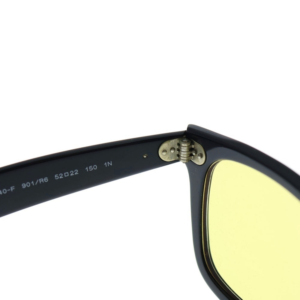 Ray Ban(レイバン) WAYFARER ウェイファーラー サイドロゴ ウェリントン フレーム サングラス 眼鏡 ブラック/イエロー RB2140‐F