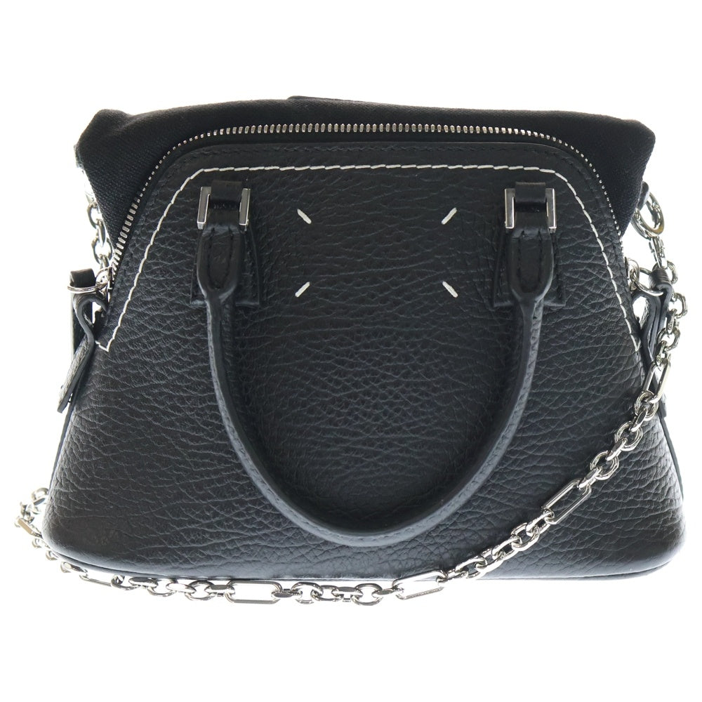 Martin Margiela 11(マルタンマルジェラ) 5AC MICRO マイクロ 2WAY レザー ショルダー ハンドバッグ ブラック S56WG0081