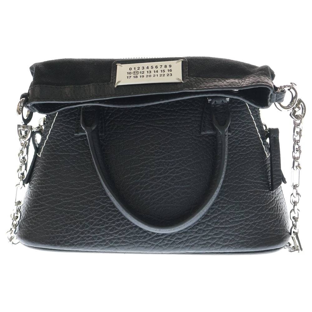 Martin Margiela 11(マルタンマルジェラ) 5AC MICRO マイクロ 2WAY レザー ショルダー ハンドバッグ ブラック S56WG0081