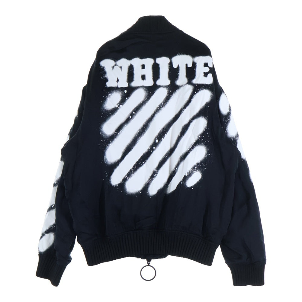 OFF-WHITE(オフホワイト) 17SS Diag Spray Bomber Jacket ダイアグ スプレー ボンバージャケット ブラック
