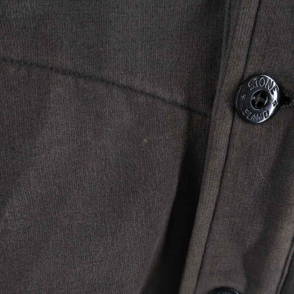 STONE ISLAND(ストーンアイランド) ロゴワッペン ボタンフライ コットン スウェットジャケット ブラウン 571560720