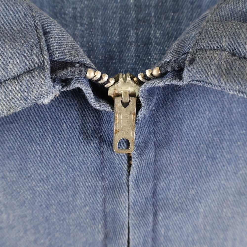 VINTAGE(ヴィンテージ) 60-70S BESTジップ ワッペン ジップアップ スポーツジャケット ネイビー