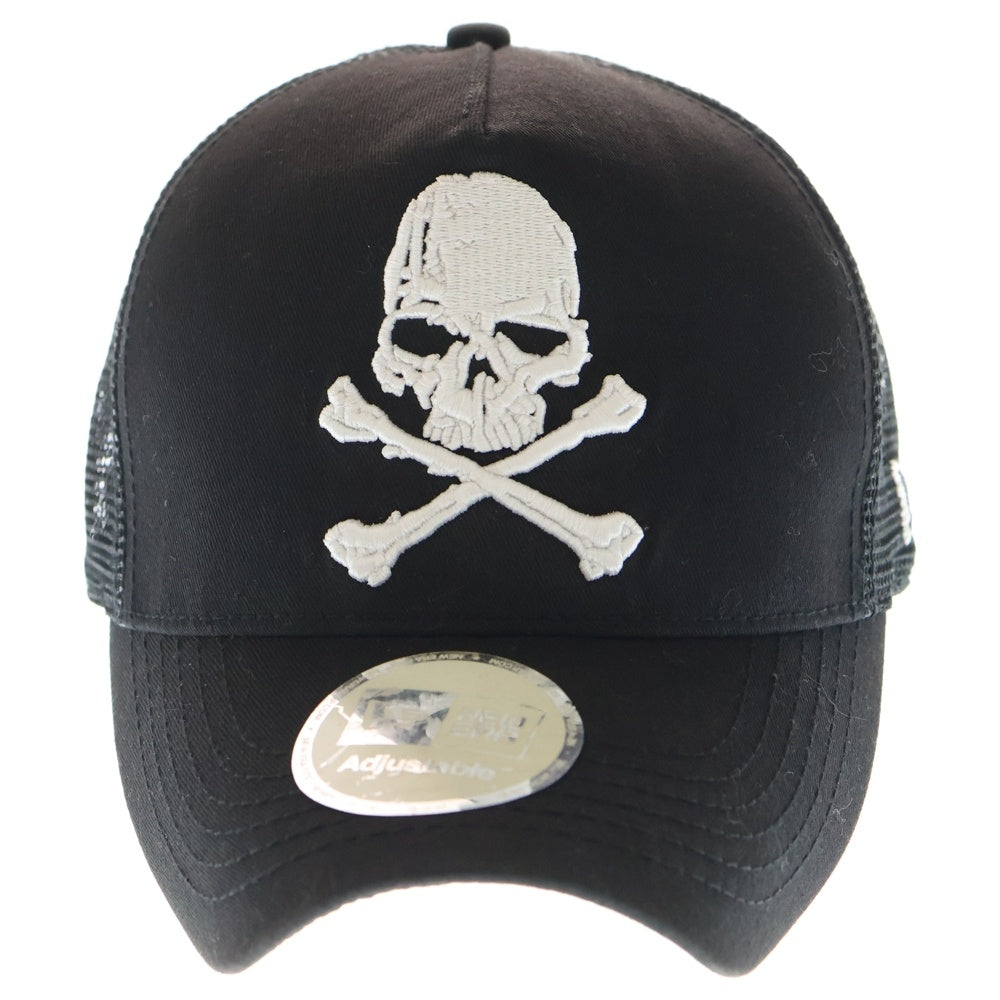 NEW ERA(ニューエラ) スカルエンブロイダリー メッシュキャップ 帽子 ブラック