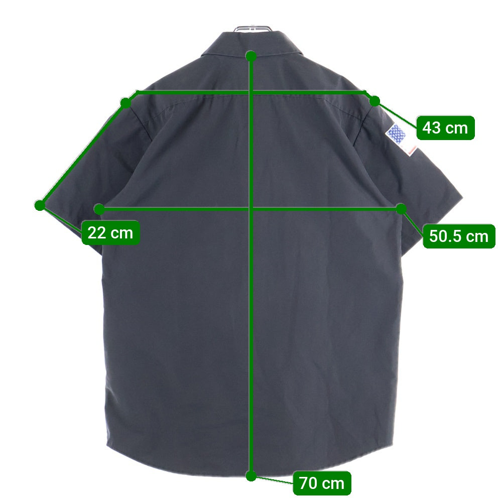 VINTAGE(ヴィンテージ) POINTER ポインター フロントワッペン 半袖 ワークシャツ グレー